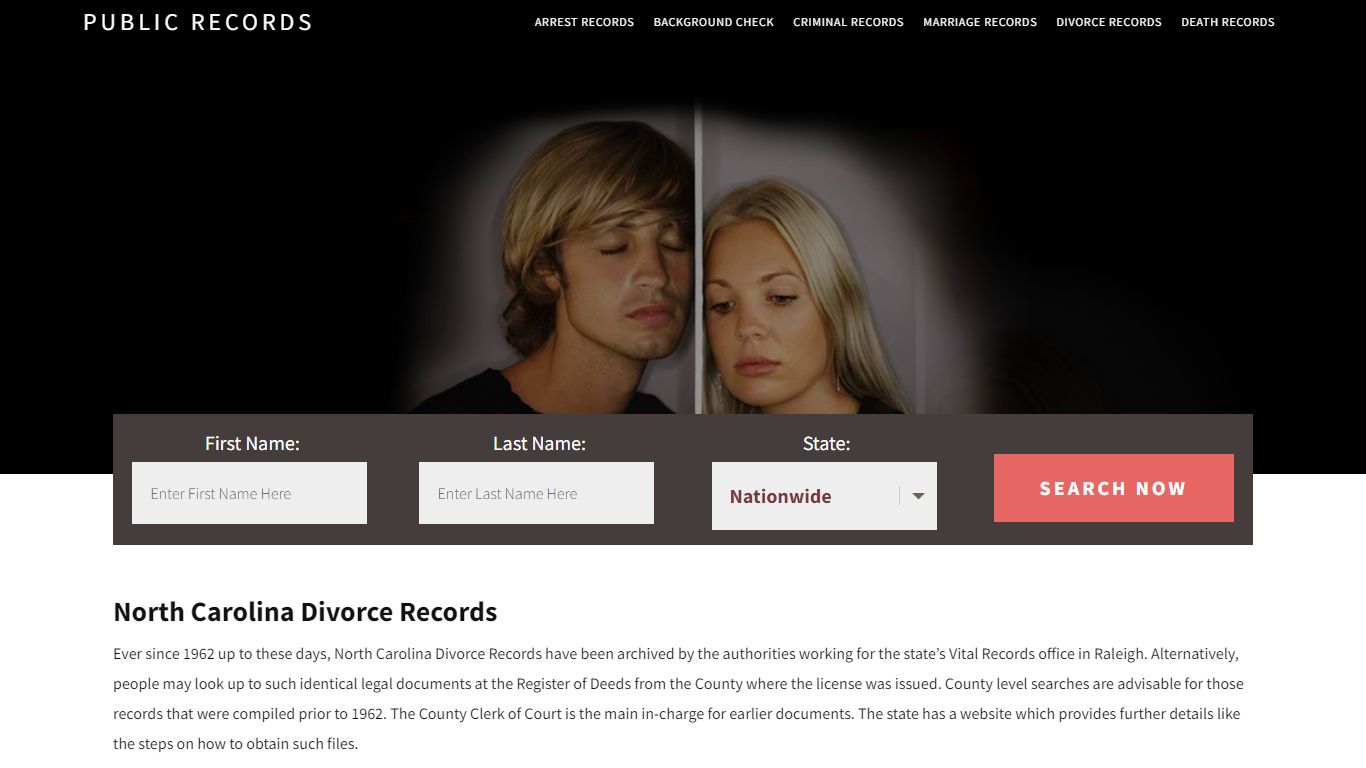 North Carolina Divorce Records | Enter Name and Search. 14Days Free